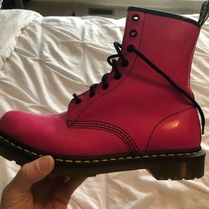 Pink Doc Marten boots